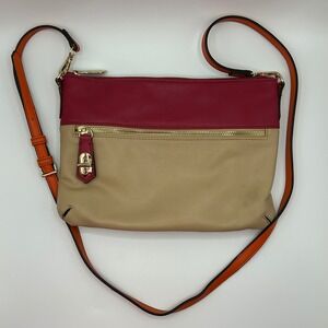 REED Modern American Luxury Colorblock Adjustable Crossbody Bag Faux Leather‎